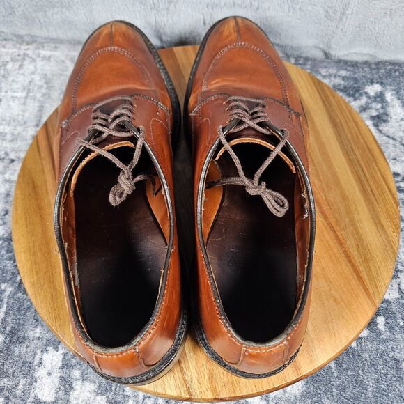 Allen Edmonds Mens Walton Oxford Size 11 D Brown Leather Split Toe Dress Shoe main image 10